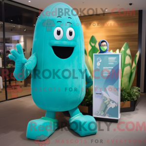 Cyan Zucchini mascot...
