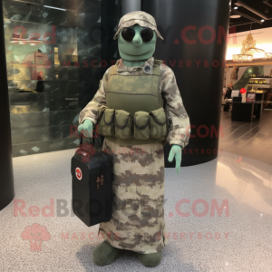 nan Commando mascot costume character dressed with a Maxi Dress and Coin purses