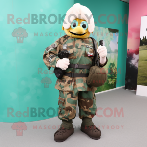 nan Commando mascot costume character dressed with a Maxi Dress and Coin purses