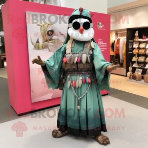 nan Commando mascot costume character dressed with a Maxi Dress and Coin purses