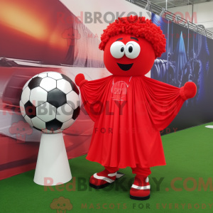 Rood voetbalgoal...