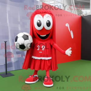 Rood voetbalgoal...
