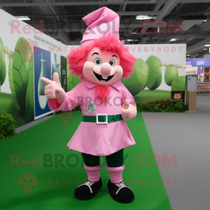 Roze Leprechaun mascotte...