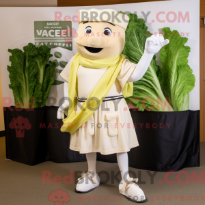 Beige Cæsar Salat maskot...