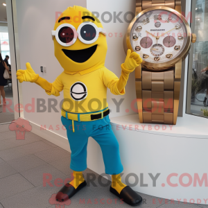 Guld armbåndsur maskot...