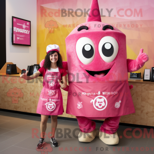 Pink Nachos maskot kostume...