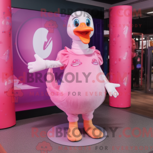 Pink Swans maskot kostume...