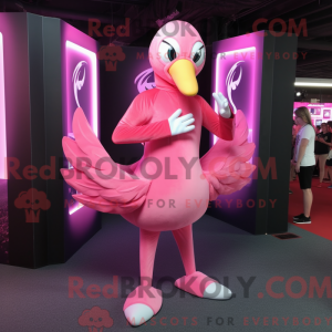 Pink Swans maskot kostume...