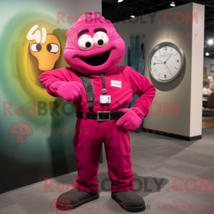 Magenta armbåndsur maskot...