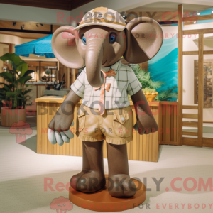 Brown Elephant mascot...