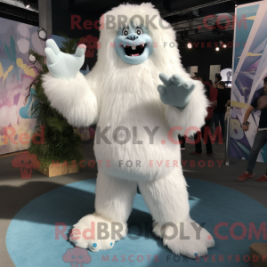 Hvit Yeti-maskotdraktfigure...