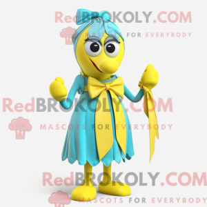 Costume de mascotte Cyan...