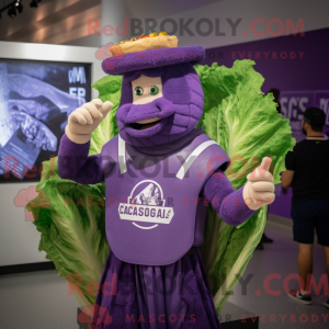 Personaggio mascotte viola...