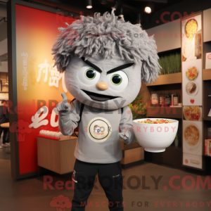 Grå Ramen maskot kostume...