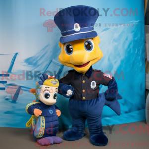 Navy Seahorse mascot...