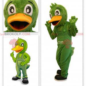 Groene overall mascotte eend - Redbrokoly.com