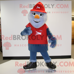 Røde skøyter maskot kostyme...