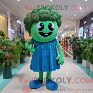 Cyan Broccoli Maskottchen...