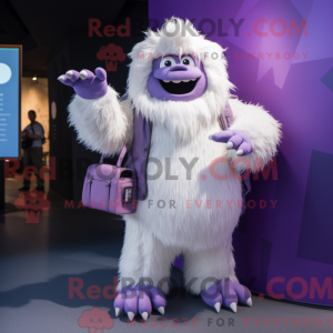 Paars Yeti-mascottekostuum...