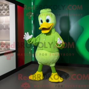 Lime Green Duck maskot...