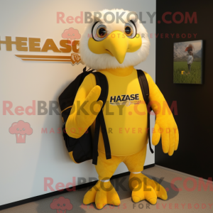 Yellow Haast S Eagle maskot...