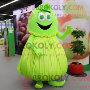Postava maskota Lime Green...