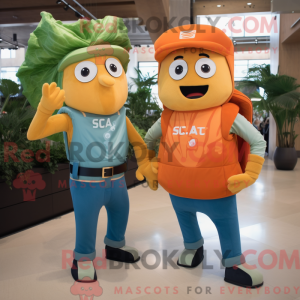 Orange Caesar Salad mascot...