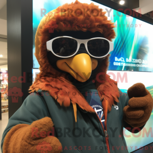 Rust Peacock maskot drakt...