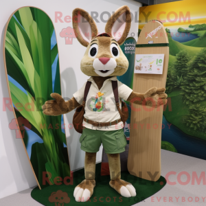 Olive Wild Rabbit mascot...