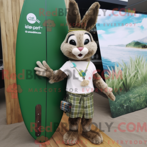 Olive Wild Rabbit mascot...