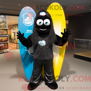 Sort Surfboard maskot...