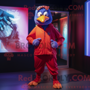 Rode Zwanen mascottekostuum...