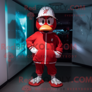 Fantasia de mascote de cisnes-vermelhos com bermuda e gorros - Cisnes mascotes - REBROKO_316346 - RedBrokoly.com