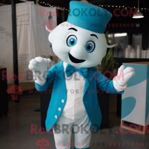 Cyan champagne maskot...