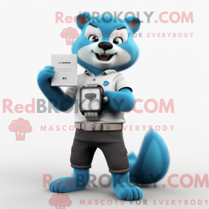 Blaumarder-Maskottchen-Kost...