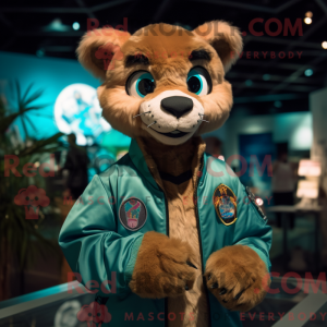 Teal Mountain Lion mascot...