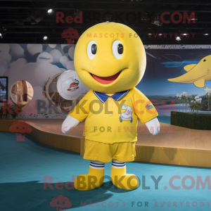 Yellow Whale mascot costume...