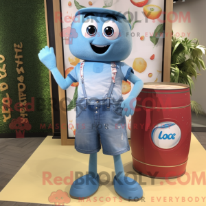 Sky Blue Soda Can maskot...