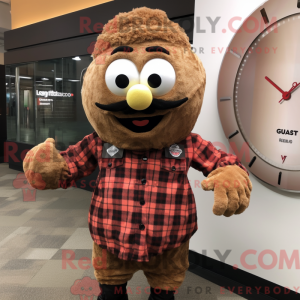 Brun Falafel maskot kostume...
