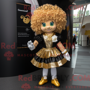 Gold Irish Dancer maskot...