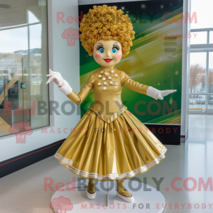 Gold Irish Dancer maskot...