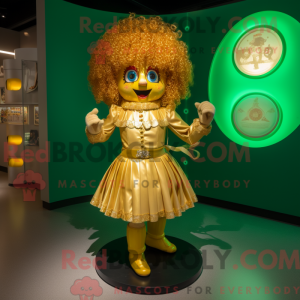 Guld irsk danser maskot...