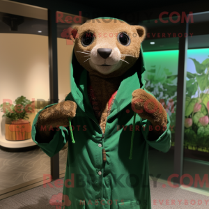 Grøn Jaguarundi maskot...