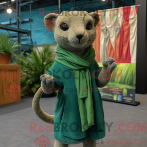 Green Jaguarundi mascot...