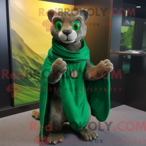 Grøn Jaguarundi maskot...