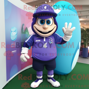 Lavender Rugby Ball mascot...