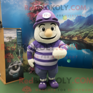 Lavender Rugby Ball mascot...