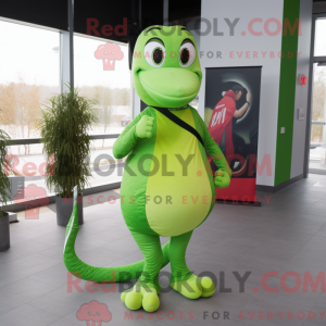 Lime Green Snake mascot...