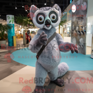 Grå Lemur maskot drakt...