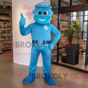 Postava maskota azurového...